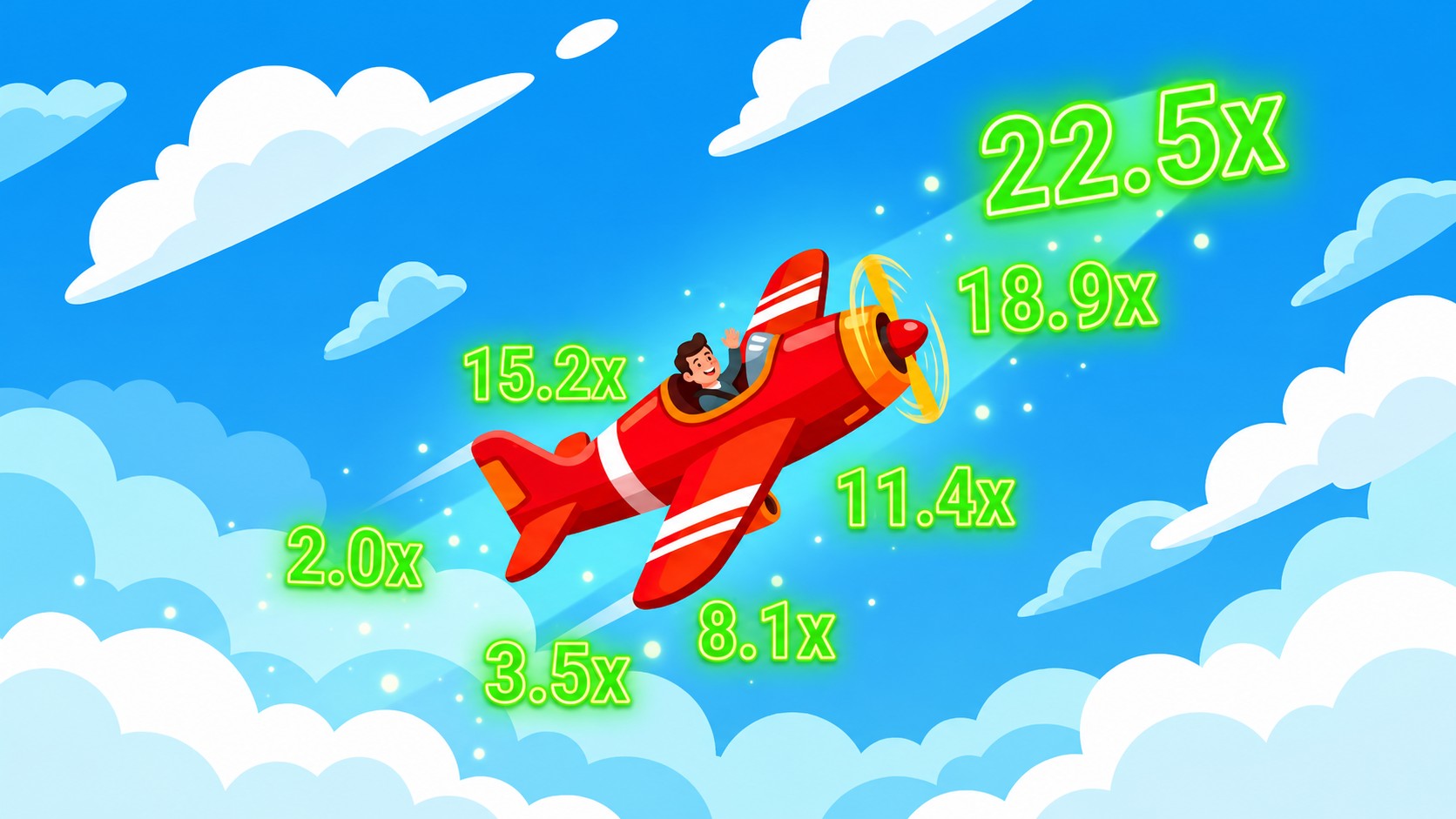 Aviator crash game com avião decolando